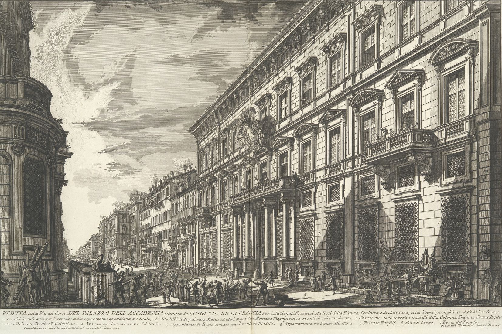 Le palais Mancini à RomeGiovanni Battista Piranesia

Le palais Mancini a accueilli les artistes en formation de 1725 à 1793
