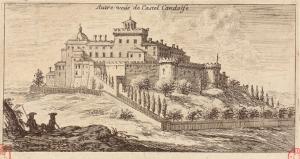 42.1 Autre veüe de Castel Candolfe.H : 86 L : 161
 Faucheux : 42.1  Baré : N° 784