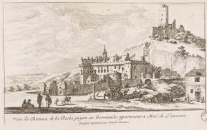 283.1 renvoi vers 54.10 Veüe du Chateau de la Roche guyon en Normandie appartenant a Monr. de Liencourt.
 Faucheux : 283.1  Baré : N° 639
