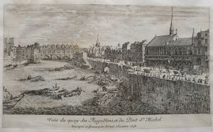 140.1 renvoi vers 54.5 Veüe du quay des Augustins, et du Pont St. Michel
 Faucheux : 140.1  Baré : N° 89