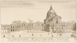 Veüe et Perspective de la Chapelle et Maison de Sorbonne.
