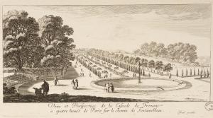 Veüe et Perspective de la Cascade de Fremont a quatre lieues de Paris, sur le chemin de Fontainebleau.