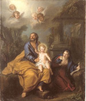 Saint Joseph recevant la bénédiction de l'enfant Jésus