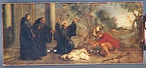 Saint Benoît ressuscite un enfant