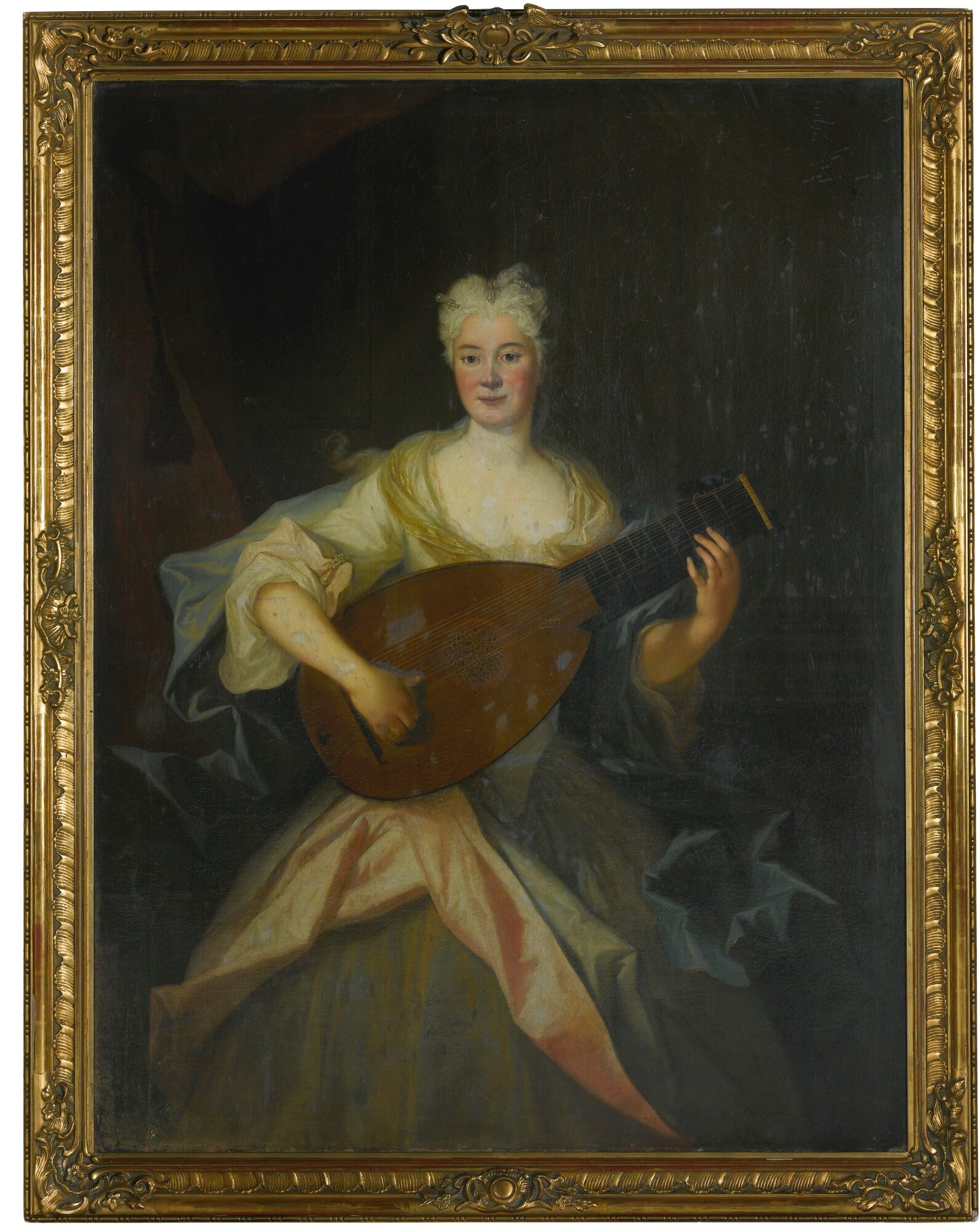 Anne Constance, comtesse de Cosel jouant de la mandoline par Louis de Silvestre