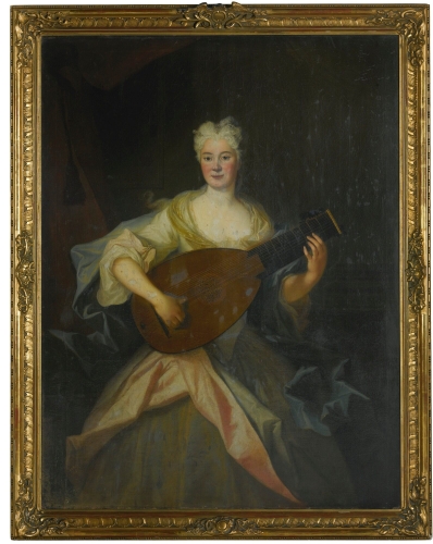 Anne Constance, comtesse de Cosel jouant de la mandoline