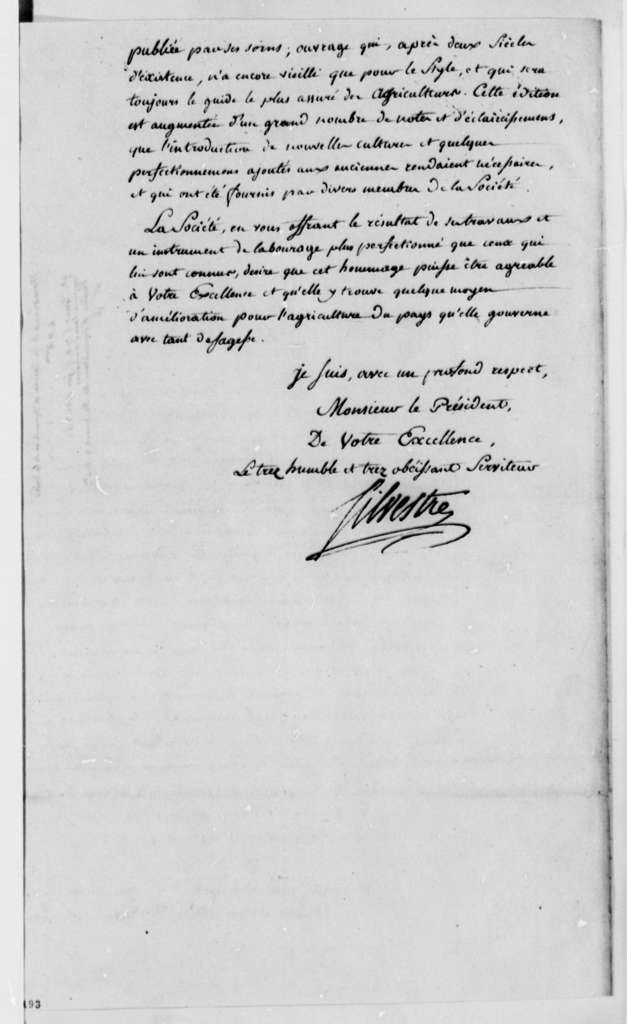 Lettre de Augustin-François de Silvestre à Thomas Jefferson - Page 3