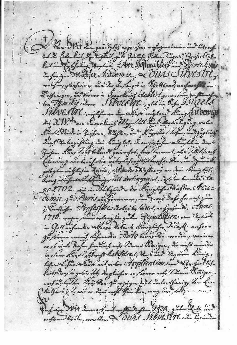 Lettres de noblesse pour Louis de Silvestre et Nicolas-Charles de Silvestre - Page 2/6