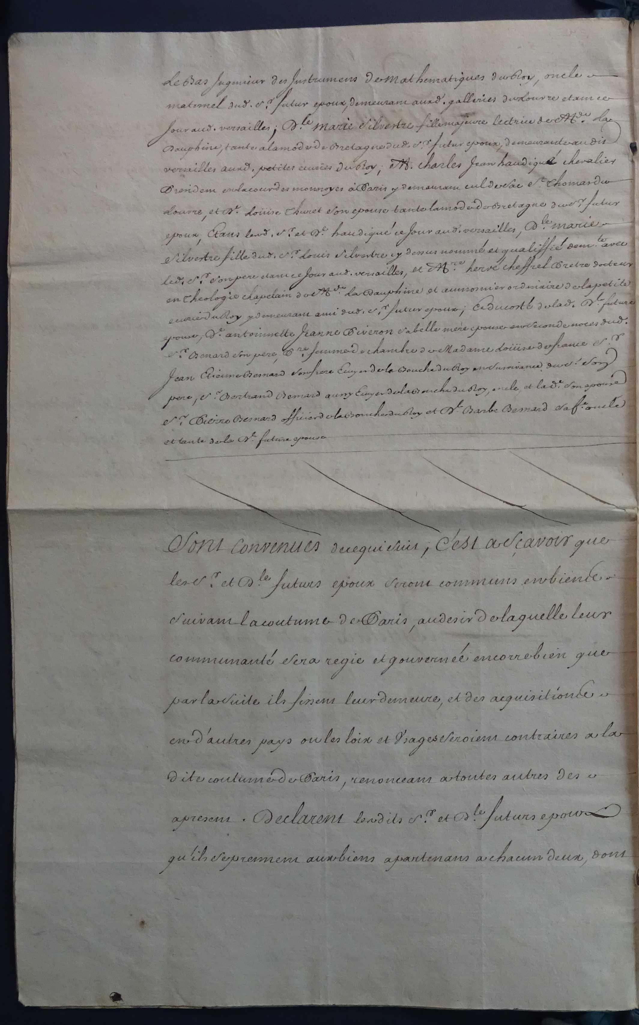  Contrat de mariage  Jacques-Augustin de Silvestre & Anne Marie Besnard - Page 2