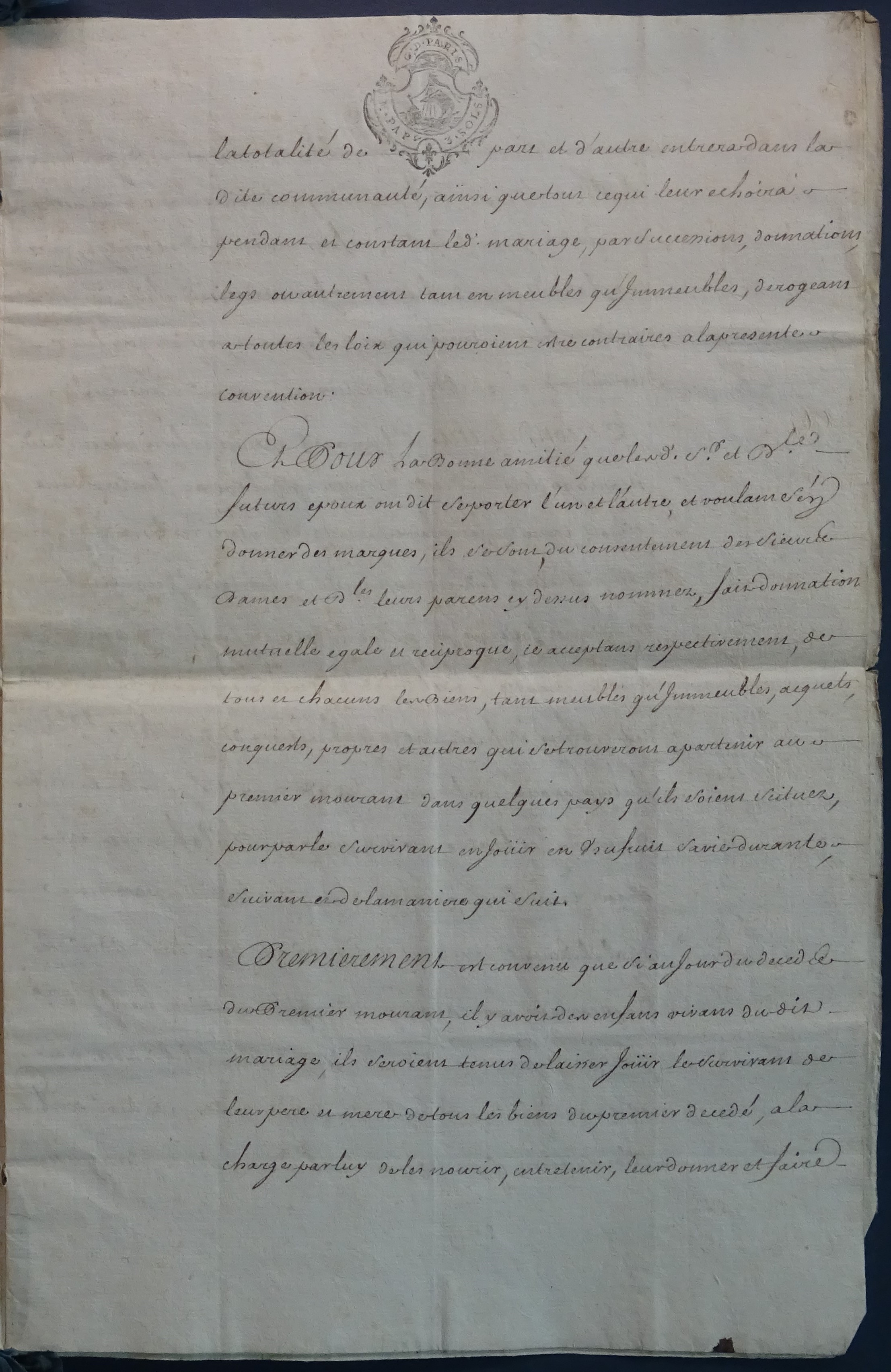  Contrat de mariage  Jacques-Augustin de Silvestre & Anne Marie Besnard - Page 3