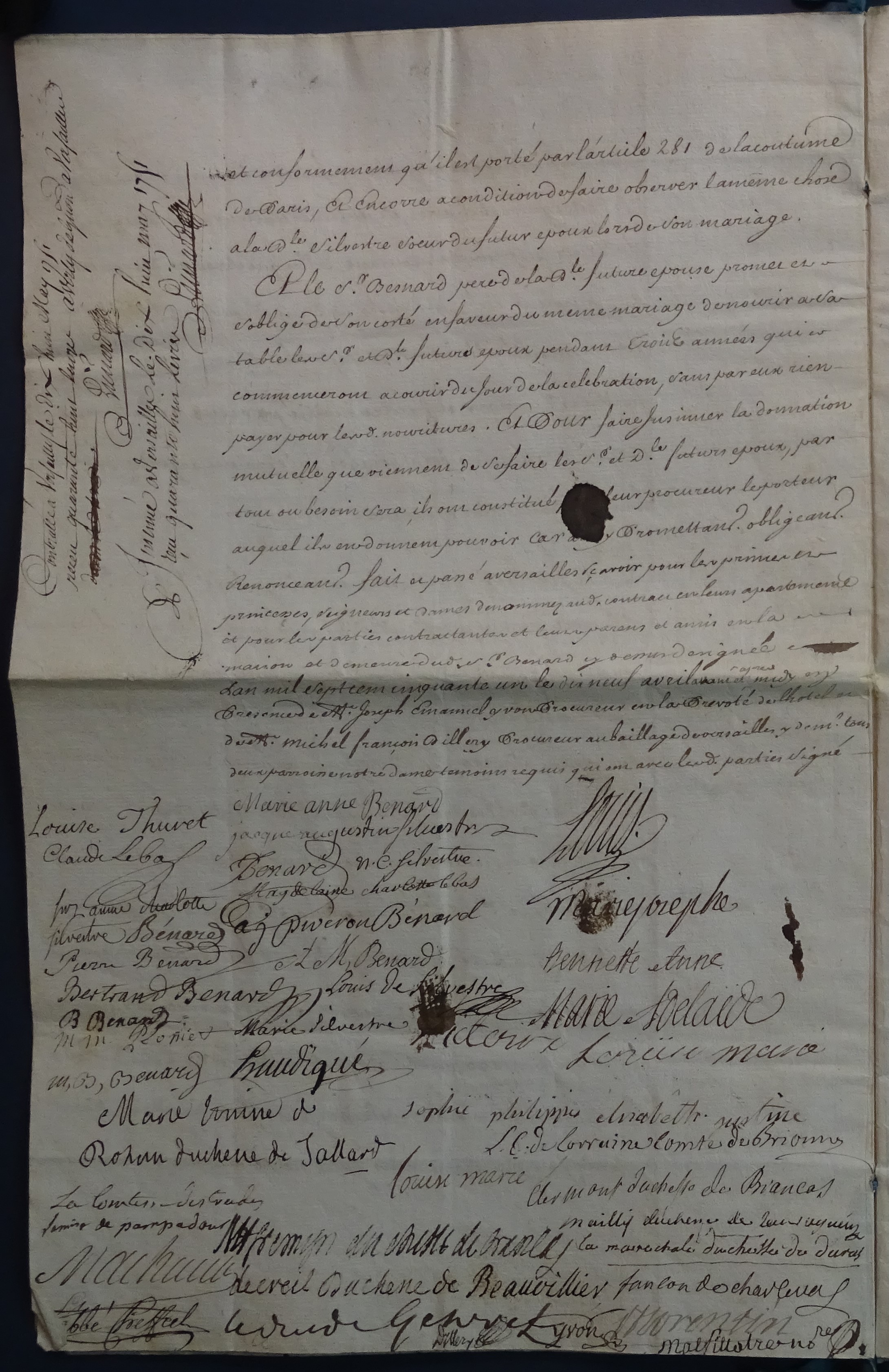  Contrat de mariage  Jacques-Augustin de Silvestre & Anne Marie Besnard - Page 6