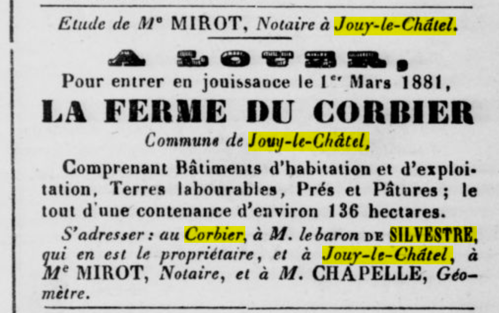  Mise en location de la ferme du Corbier - Document 1