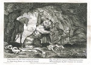 Le Lion et les animauxCharles-François Silvestre