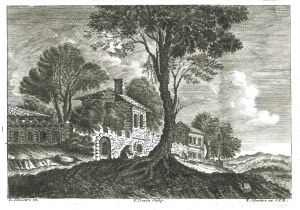 Hameau au bord d'un cheminLouis Silvestre - Charles-François Silvestre