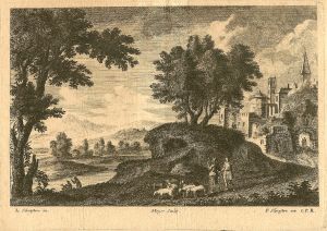 Bergers sur le chemin menant du village à la rivière par Atelier de François, Louis l'aîné et Alexandre Silvestre