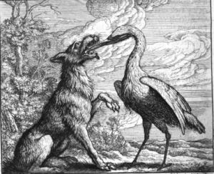 Le Loup et la CigogneCharles-François Silvestre