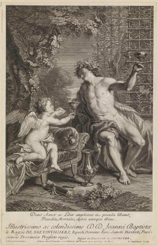 Bacchus et l'Amour par Charles-François Silvestre