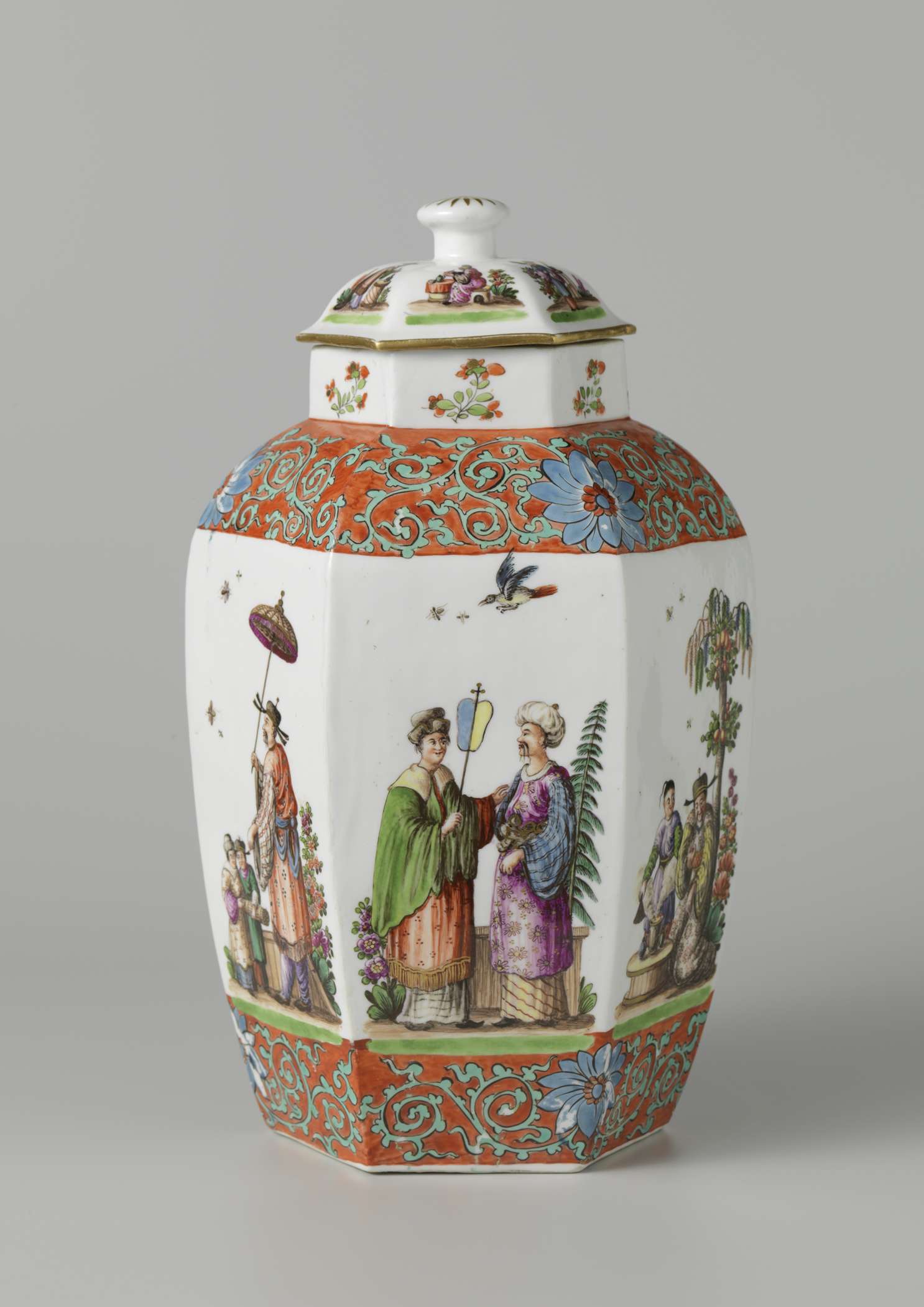 Vase de Meissen avec sujets inspirés de Charles François