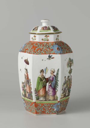 Vase de Meissen avec sujets inspirés de Charles FrançoisCharles-François Silvestre
