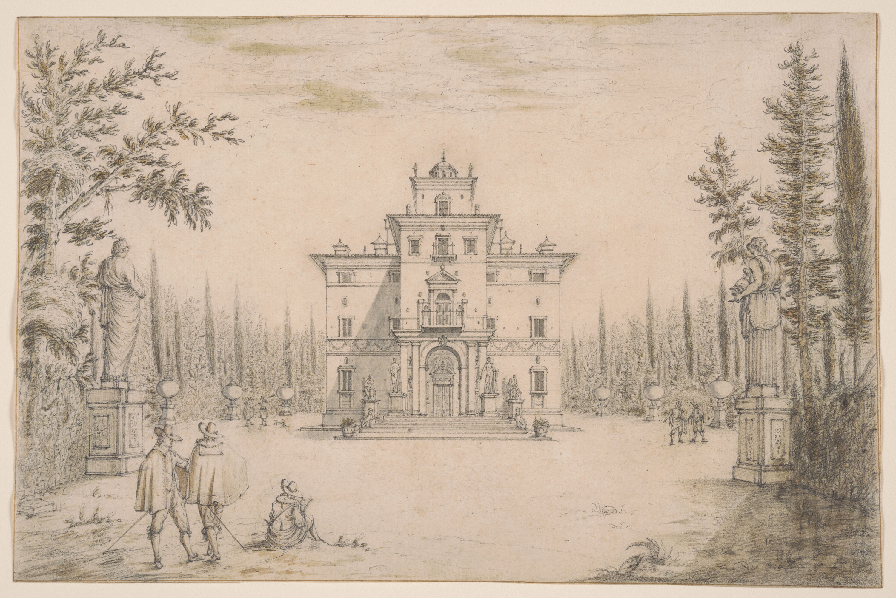 Israël Silvestre : Vuë du Palais et Jardin du Cardinal Ludovise.