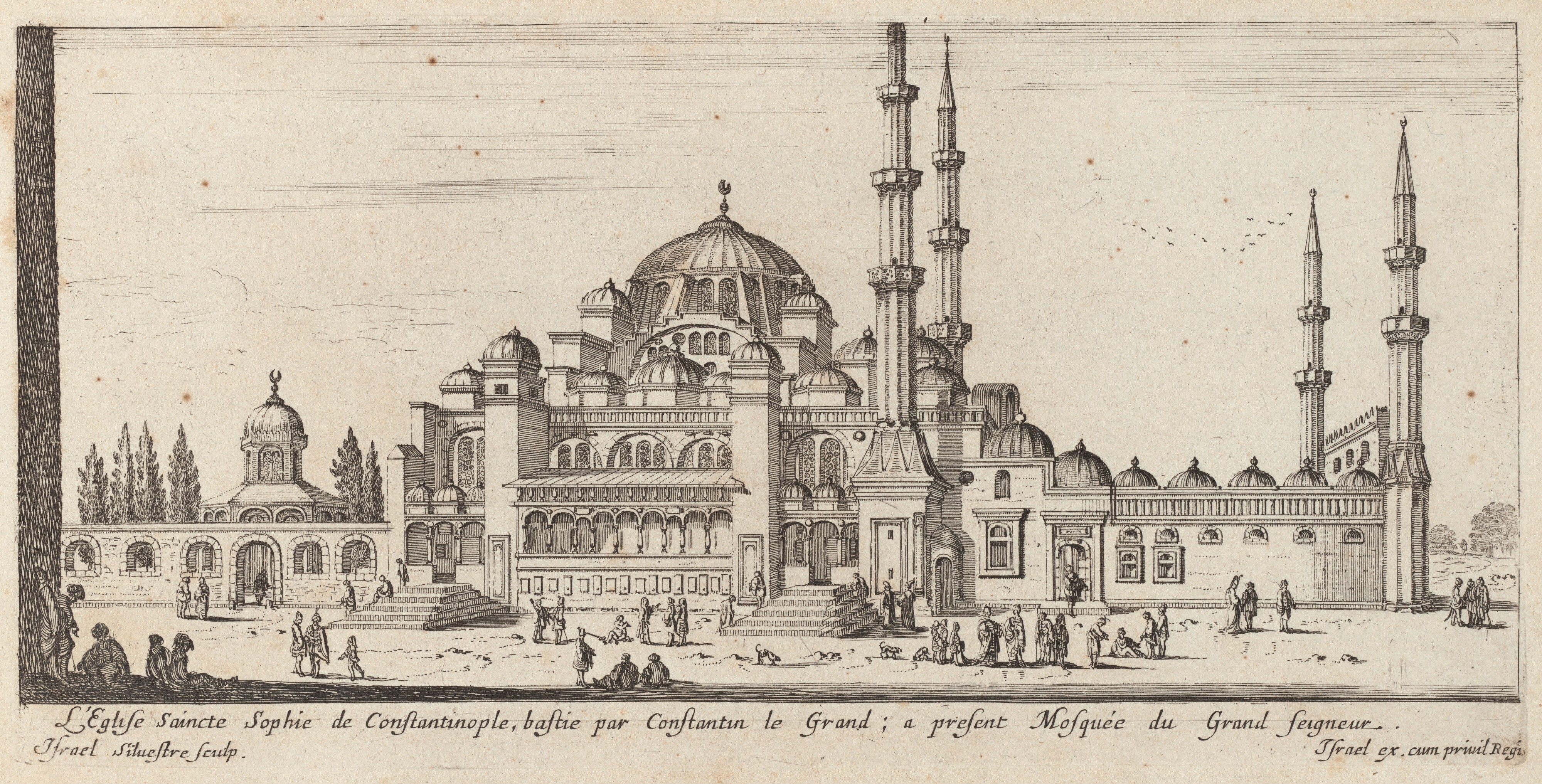 Israël Silvestre : L'Eglise Saincte Sophie de Constantinople, bastie par Constantin le Grand ; à présent Mosquée du Grand seigneur.