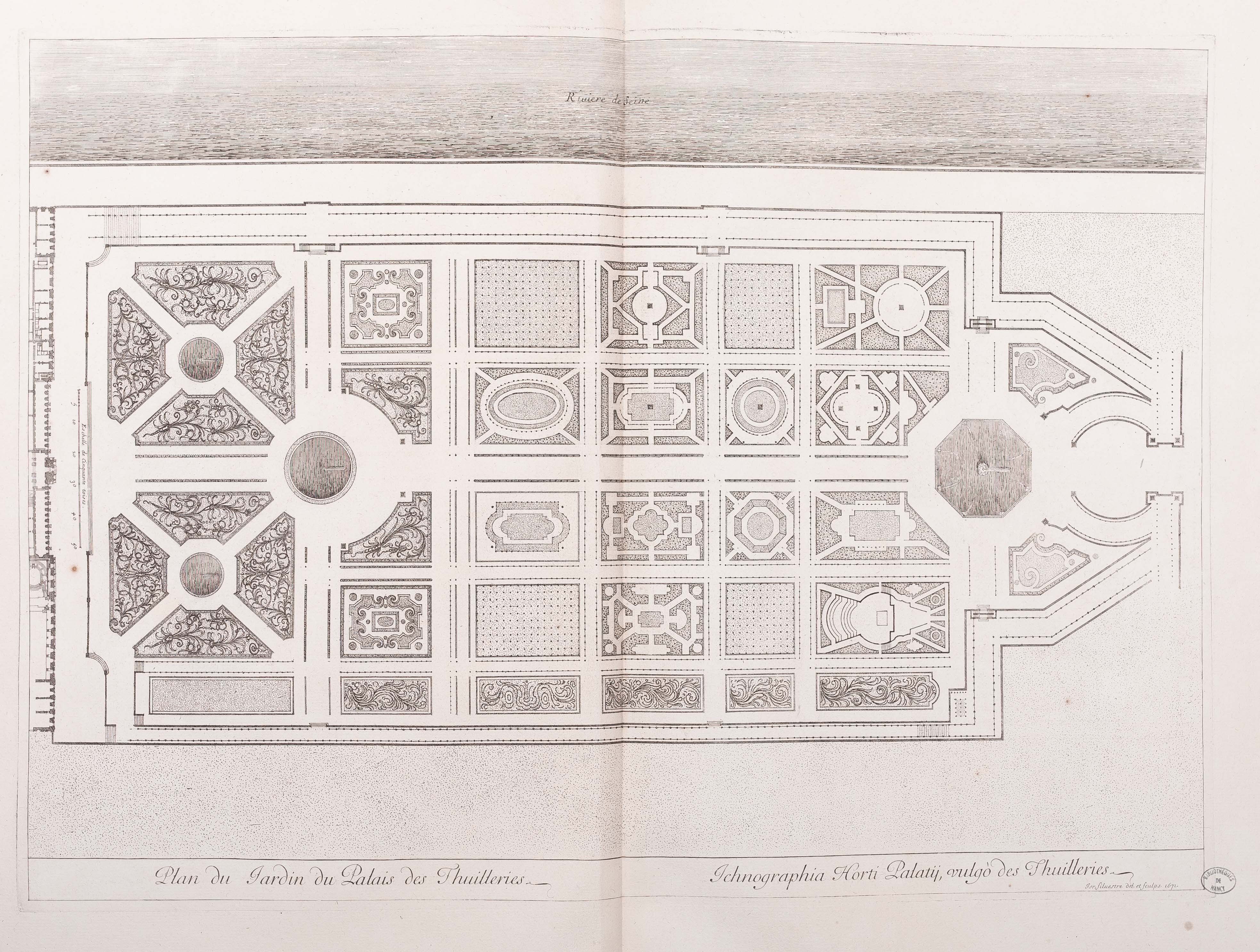 Israël Silvestre : Plan du Jardin du Palais des Thuilleries.