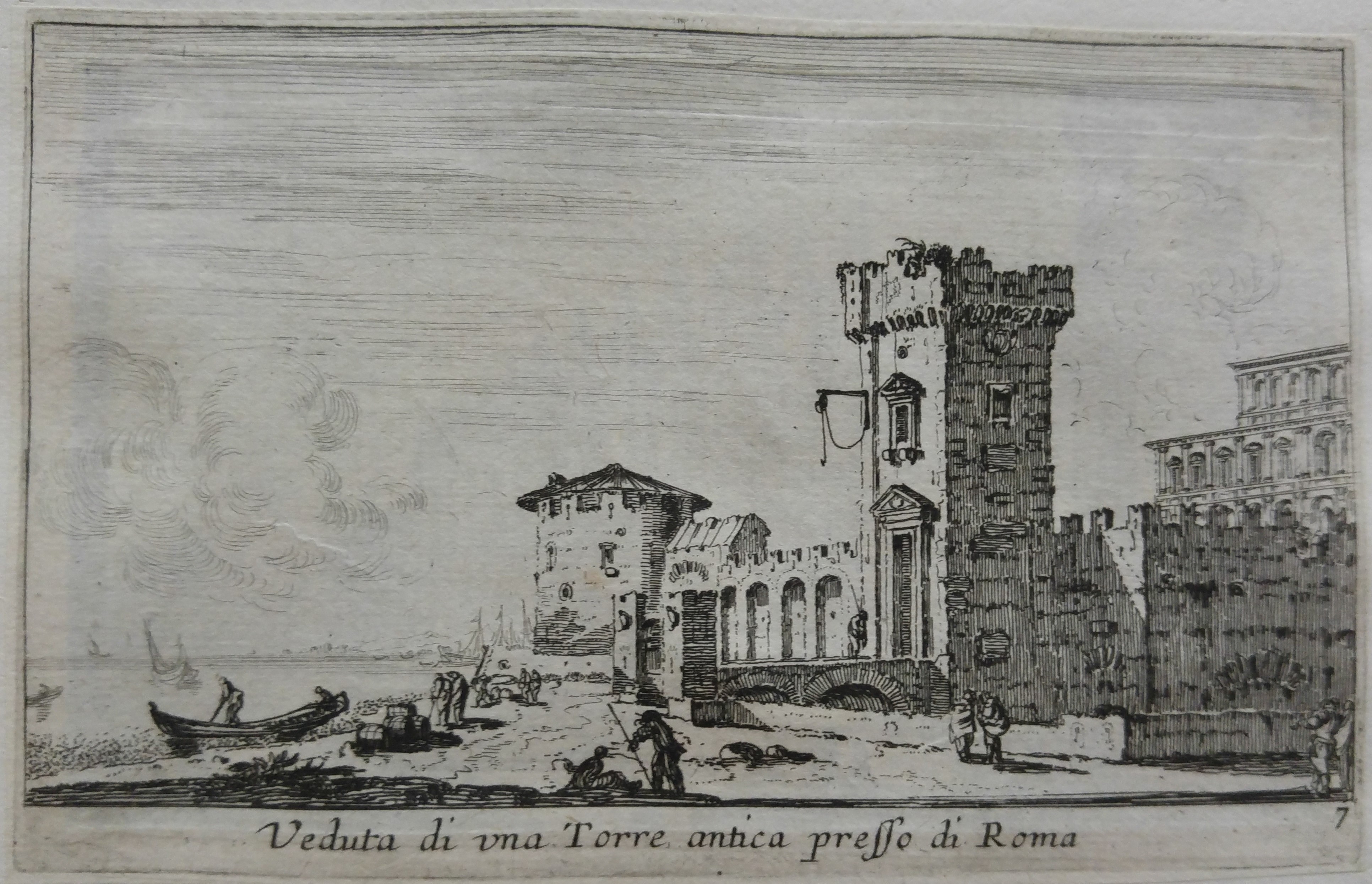 Israël Silvestre : Veduta di una Torre antica presso di Roma