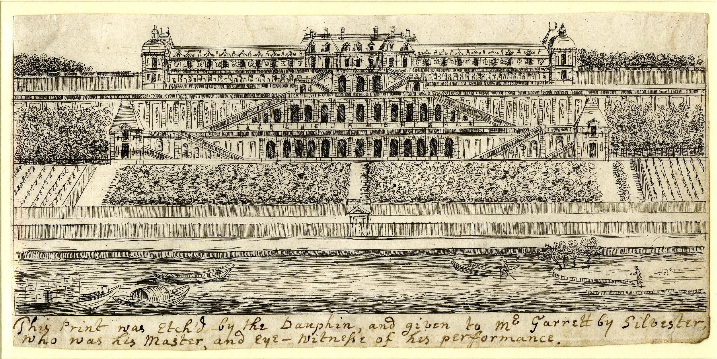 Israël Silvestre : Le chateau neuf de St Germain en Laye dessiné par Louis de France, le Grand Dauphin