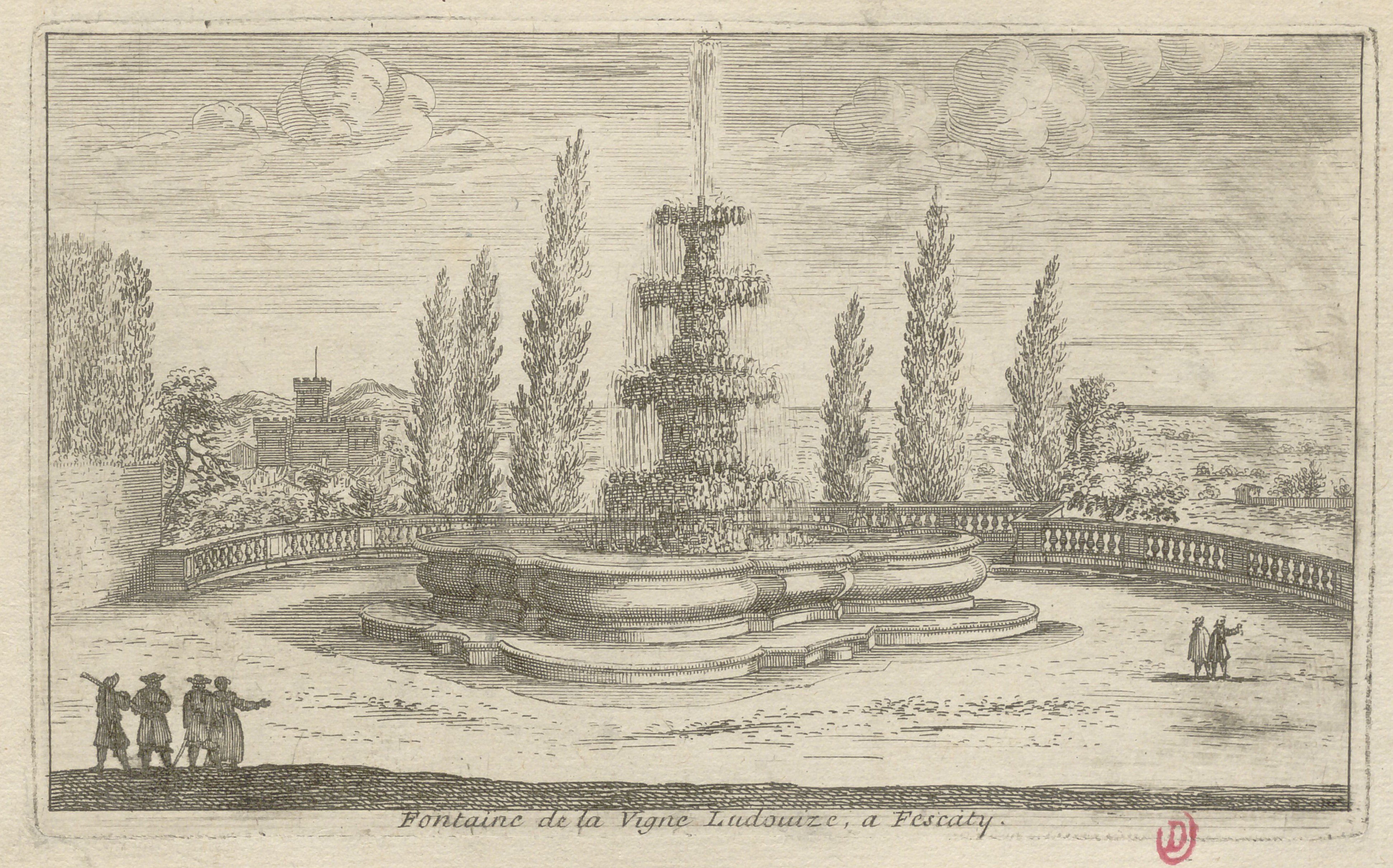 Israël Silvestre : Fontaine de la Vigne Ludovize, a Fescaty.