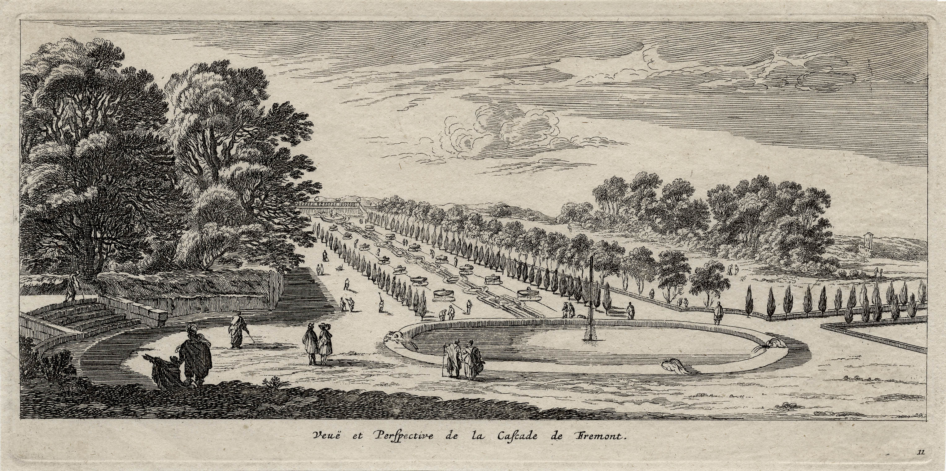 Israël Silvestre : Veüe et Perspectiue du Chasteau de Fremont a quatre lieues de Paris sur le chemin de Fontainebleau.