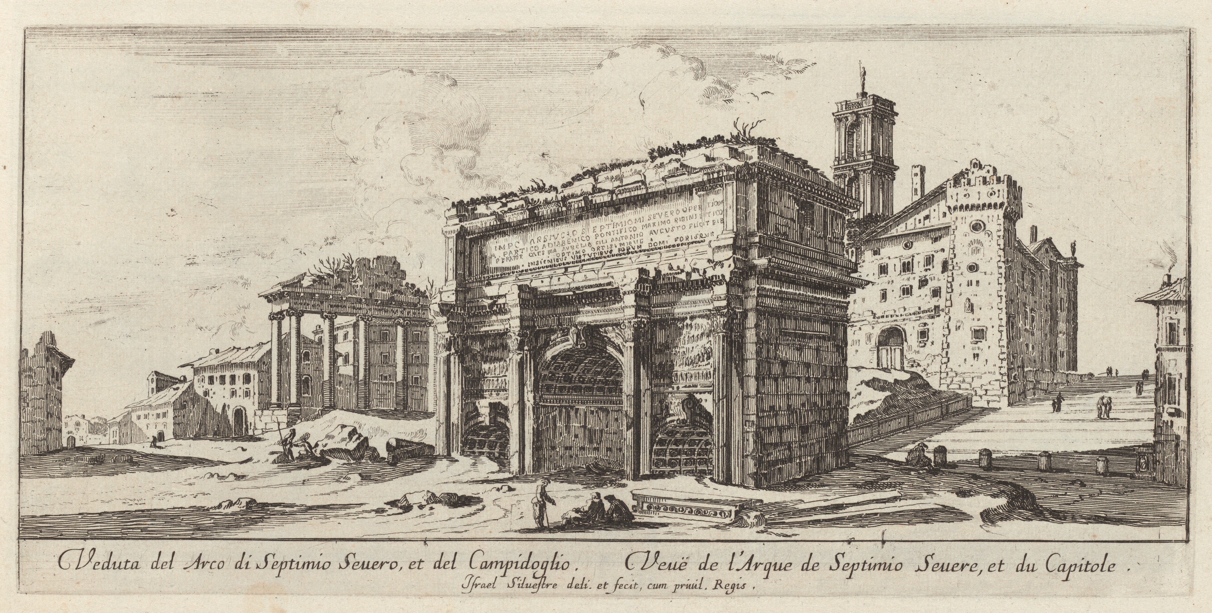 Israël Silvestre : Veduta del Arco di Septimio Seuero, et del Campidoglio.