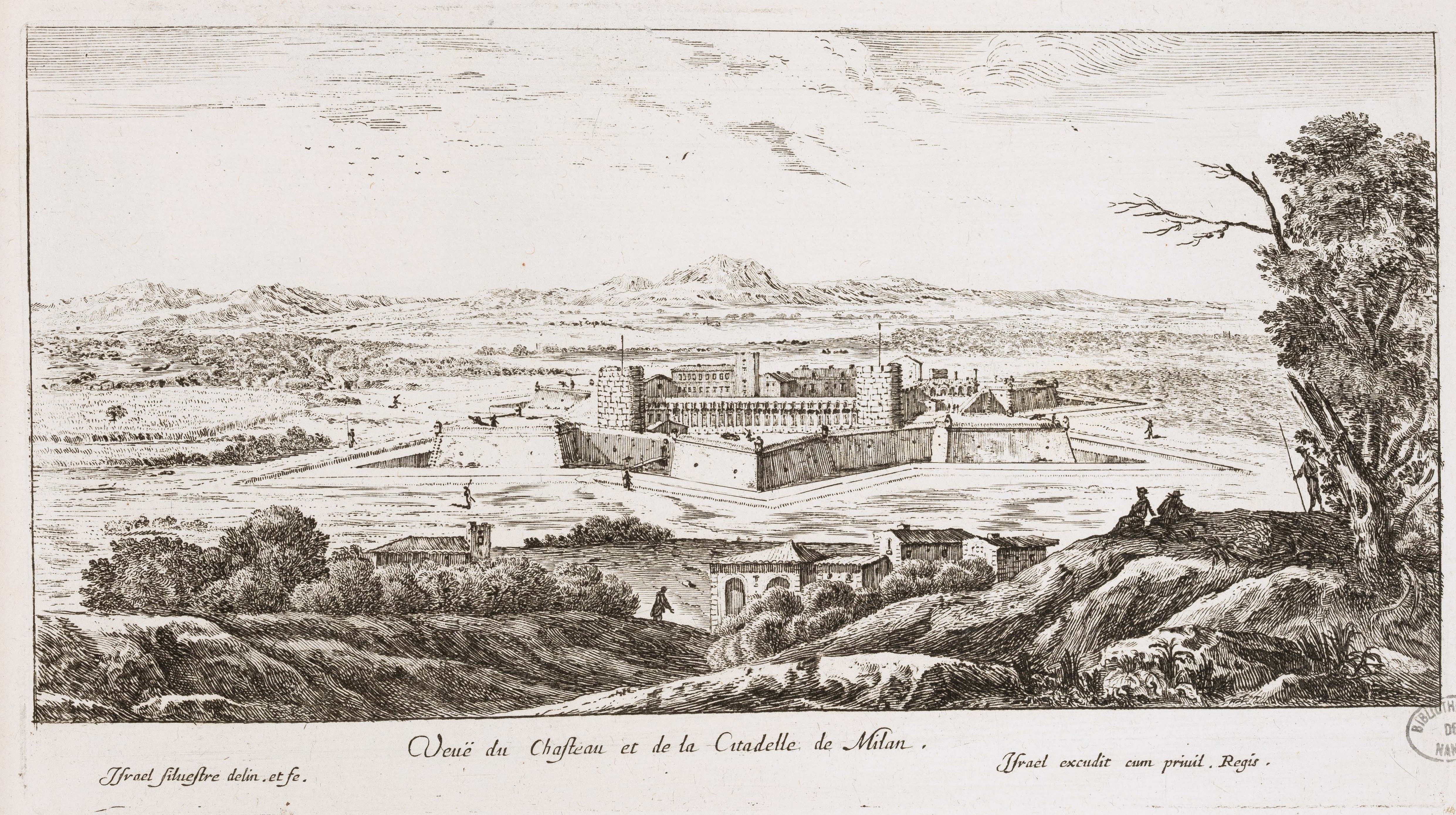 Israël Silvestre : Veuë du Chasteau et de la Citadelle de Milan.