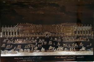 317.17 Chasteau Royal de Versailles veu de l'Avant-cour.L : 505 H : 386 
 Cuivre pour la gravure Faucheux : 317.17Crédit : Louvre, Département des Arts graphiques. INV. 2883 C