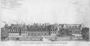 Le Palais Cardinal nommé Palais Royal vû du côté du jardin