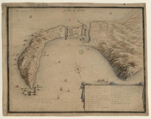 500.25 Plan de Ceute.H : 532 L : 691
 Dessin (Hors Faucheux)Crédit : Bibliothèque nationale de France, département Cartes et plans, CPL GE SH 18 PF 108 DIV 3 P 7 D.