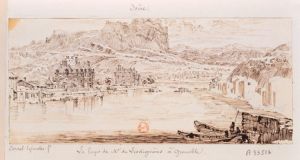 51.20 Le logis de Mr de Lesdiguières à Grenoble
 Dessin pour la gravure Faucheux : 51.20