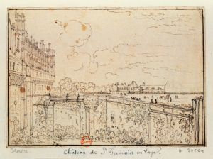 52.13 Château de St Germain en Laye
 Dessin pour la gravure Faucheux : 52.13  Baré : N° 357