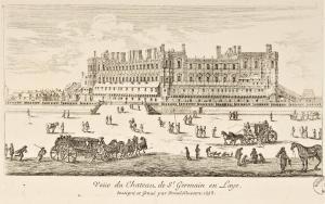 292.5 renvoi vers 54.8 Veüe du Chateau de S.t Germain en Laye.H : 118 L : 197 - 
 Faucheux : 292.5  Baré : N° 353