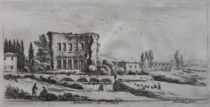 Antiquites de Titus (Vue des Ruines du Palais ou Thermes de Titus.)