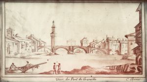 71.5 Veue du Pont de GrenobleC Bernier
 Copie de la gravure : 71.5  Baré : N° 483Crédit : Julian Bañegil Oviedo