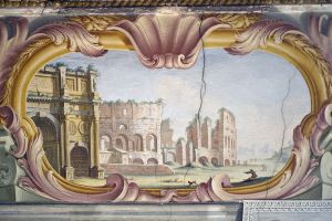8.9 Veduta del Arco di Costantino, et del Coliseo.H : 151 L : 251 - 
 Faucheux : 8.9, version colorée  Baré : N° 877Crédit : Anna Elena Galli
