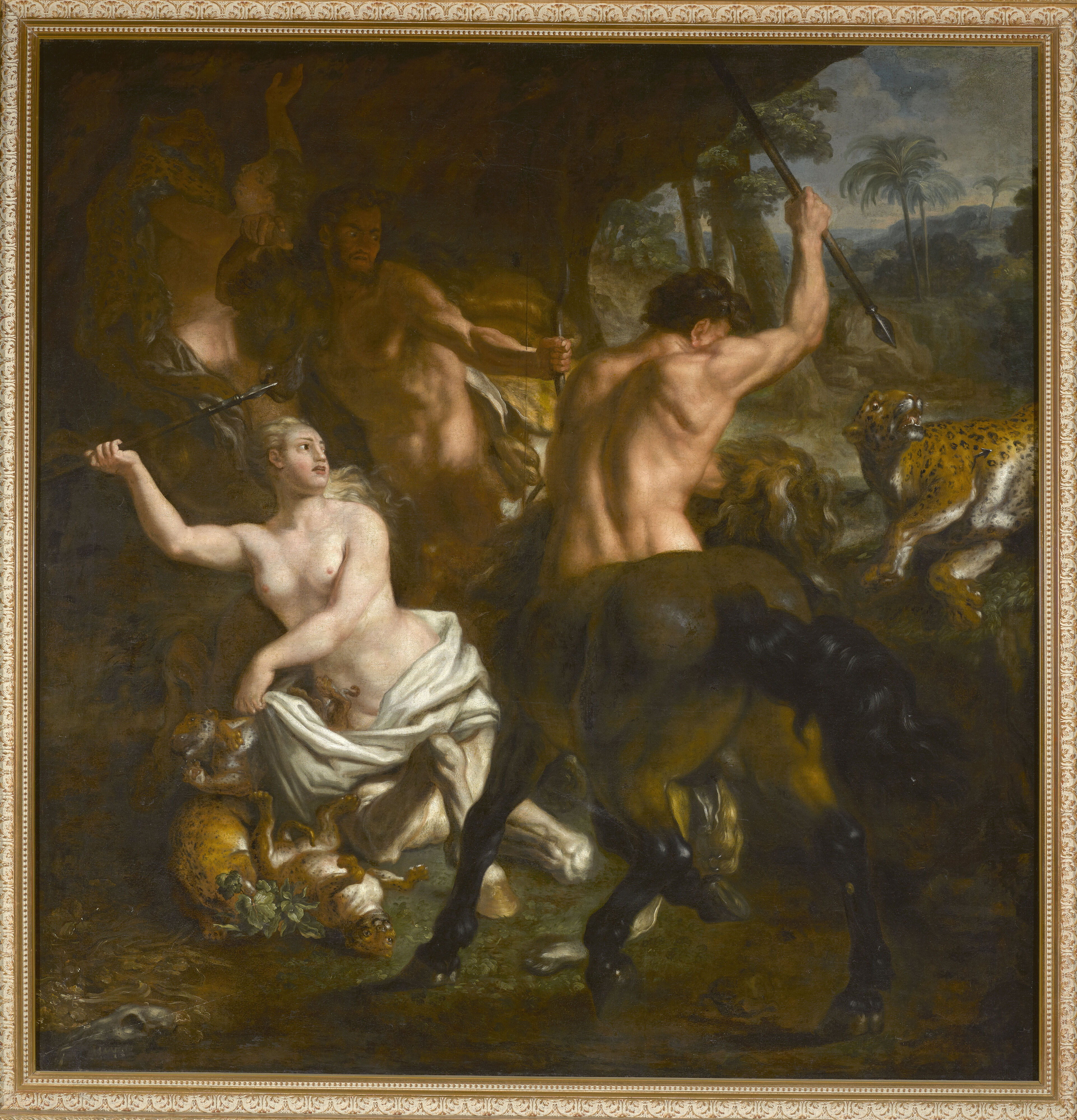 Lutte du centaure contre les léopards par Louis de Silvestre