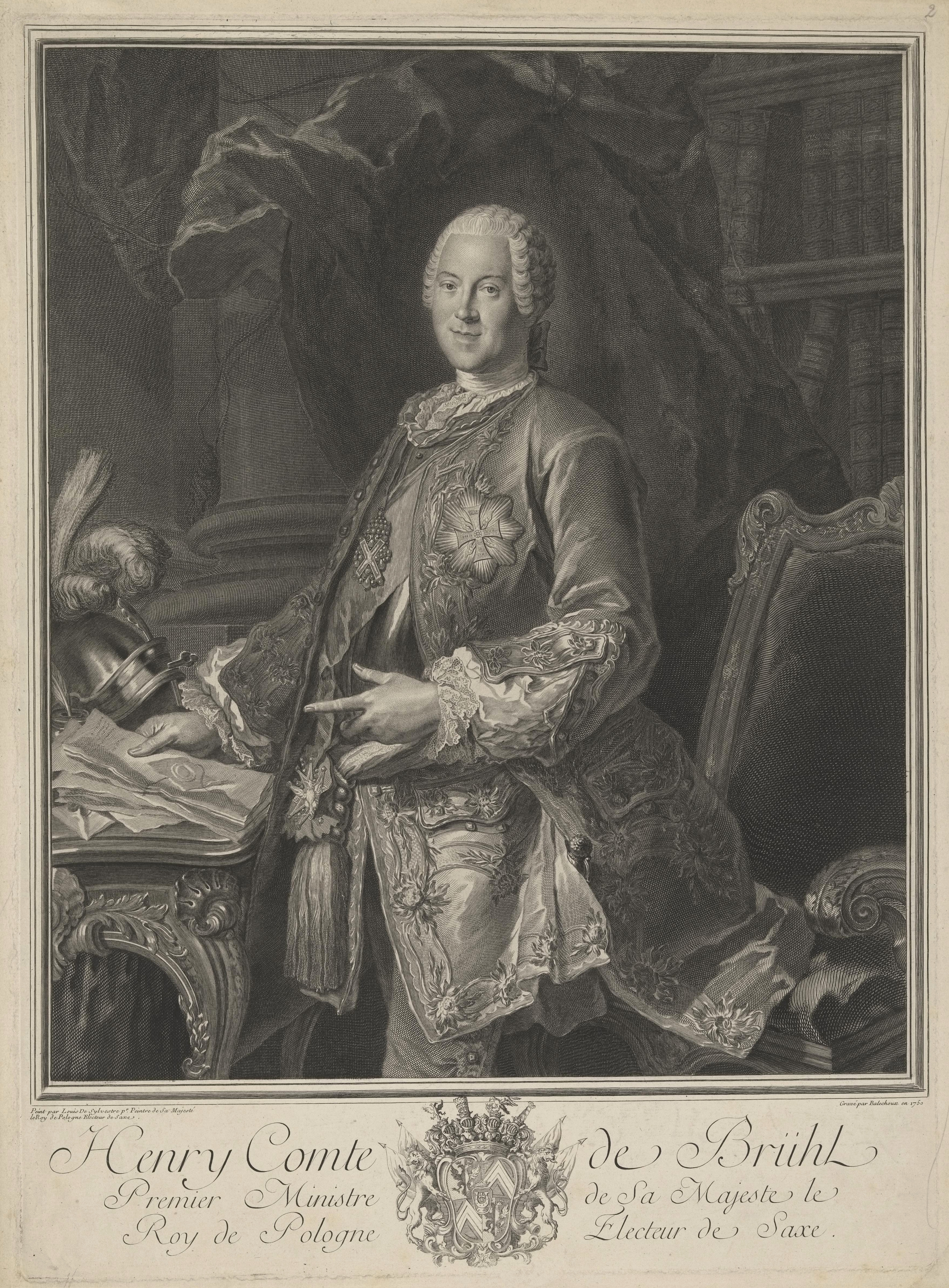 Henry Comte de Brühl par Louis de Silvestre