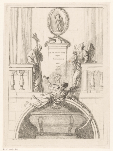 Projet de monument funéraire pour Louis de Silvestre par C. Hutin