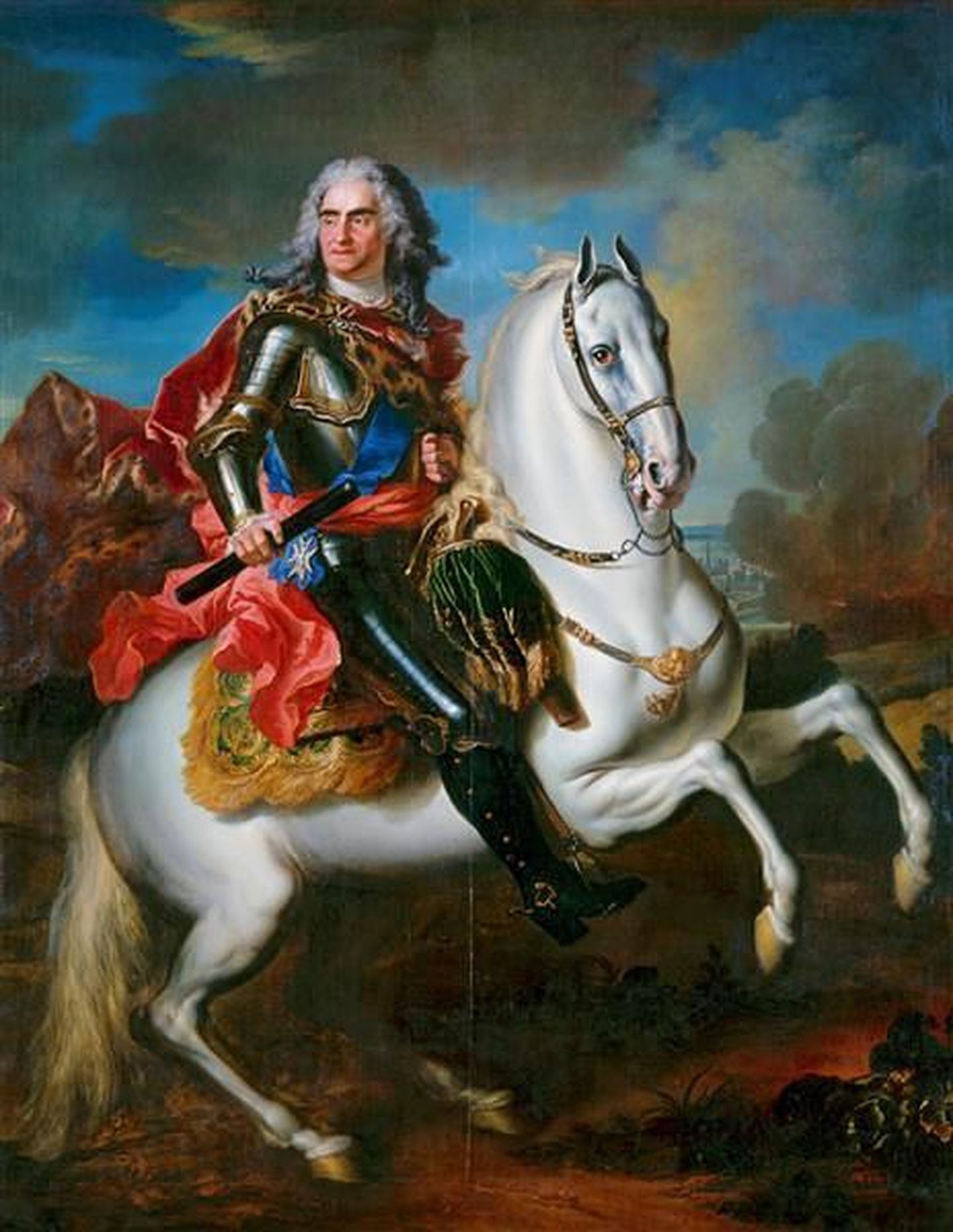 Auguste II à cheval par Louis de Silvestre