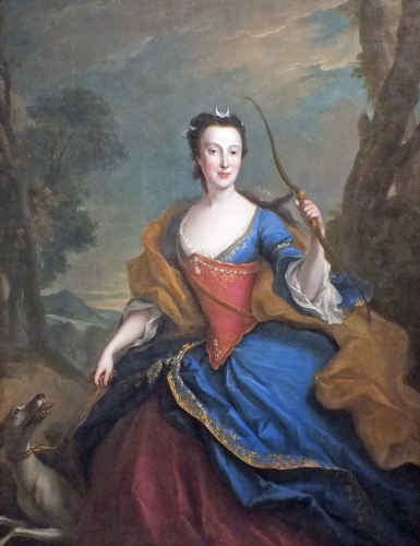 Marie-Josèphe de Saxe en déesse de la chasse