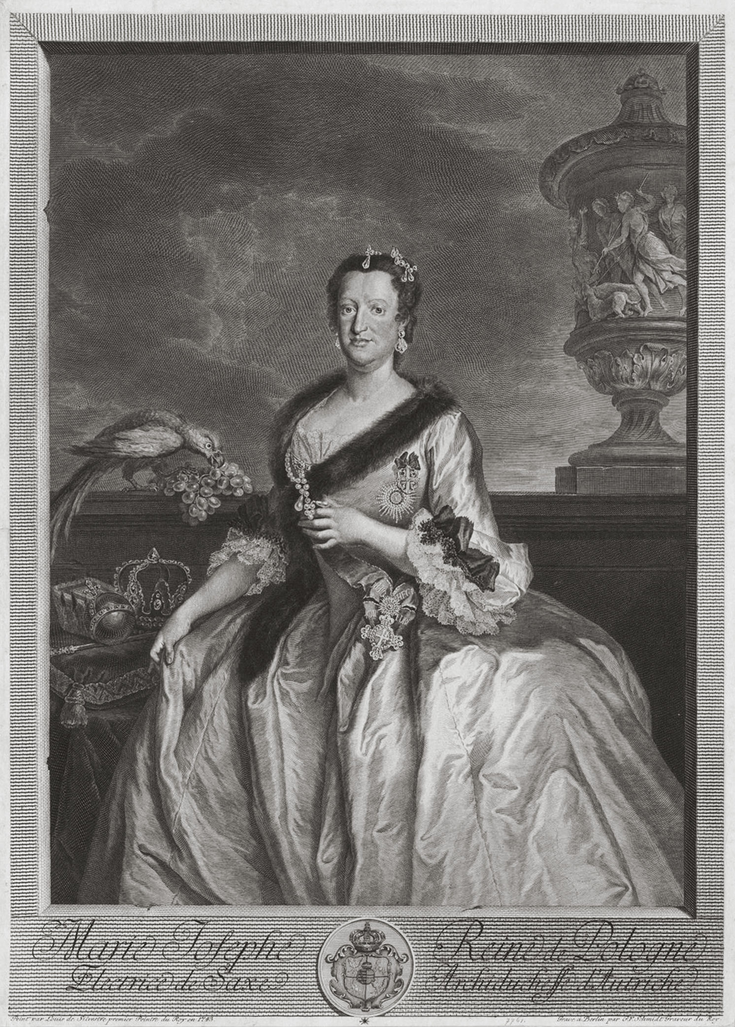 Marie-Josèphe Reine de Pologne, Électrice de Saxe Archiduchesse d`Autriche par Louis de Silvestre