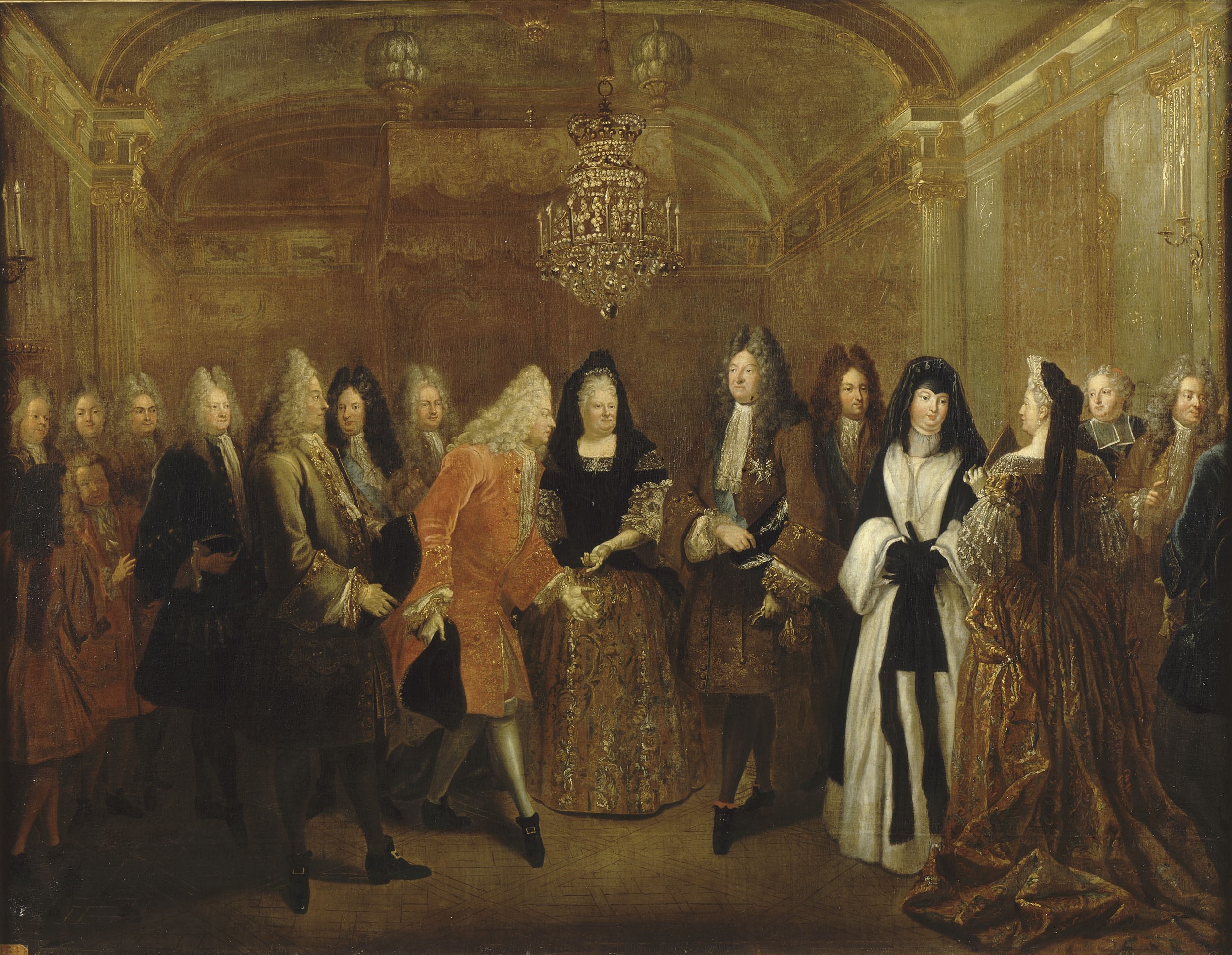Louis XIV reçoit Frédéric-Auguste de Saxe par Louis de Silvestre
