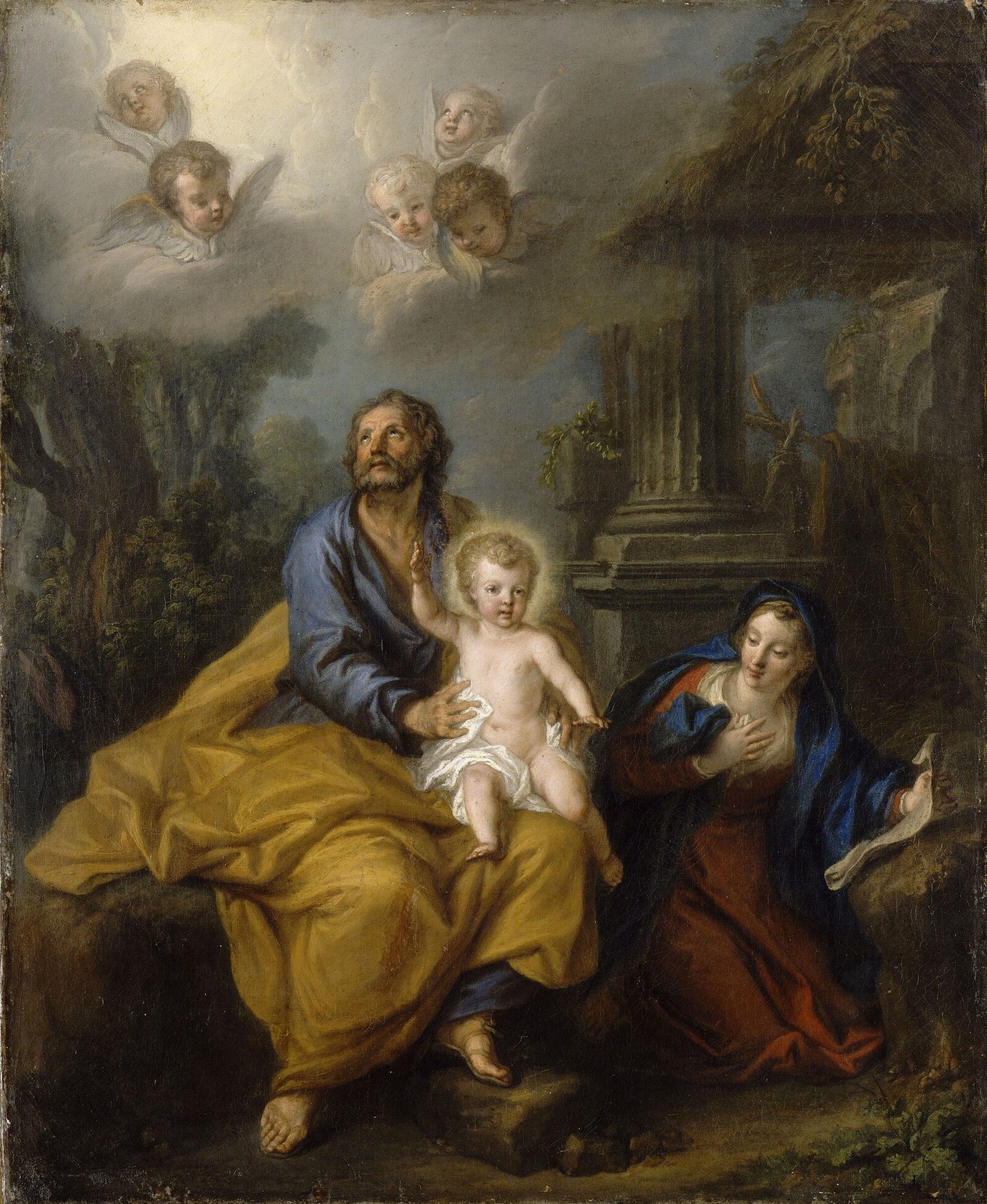 Saint Joseph recevant la bénédiction de l'enfant Jésus par Louis de Silvestre