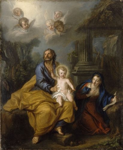 Saint Joseph recevant la bénédiction de l'enfant Jésus